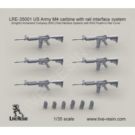 US Army M4 carbine with closed rail interface system Knight's Armament Company RAS