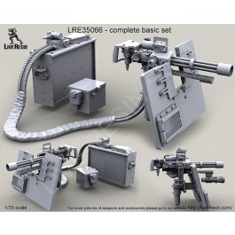 M134D Minigun with M89A Surefire HellFighter Mount Assembly on heavy pedestal and S.A.G. (Save-A-Gunner) armour shield (window variant) with late barrel clamp and 3000 Round Vehicle Magazine with Booster Assembly and SLAB battery
