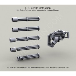 M134D barrels set (one part, ready to mount barrels and highly detailed 2-part barrel which requires assembly)