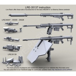 Barrett M82A1/107A1 .50 Caliber  (LRSR) on Barrett heavy mount with Bearing Sleeve pedestal, Bearing Sleeve Extension with armour shield