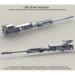 M2 Browning .50 Caliber Machine Gun Body with Surefire HellFighter Mount barrel bracket, M2 NV sight mount