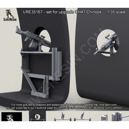 CH47 Chinook Window Weapon hand made Mount with M240D. For 1/35 Trumpeter 05105 CH-47D CHINOOK model and all other  Chinook CH-47D/F/G / MH-47E conversions, 1/35 scale