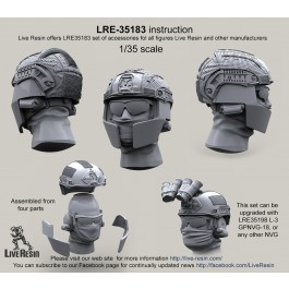 Airframe helmet with cover and choops with head