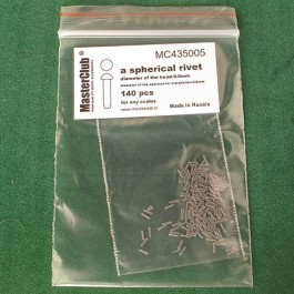  a spherical rivet, diameter of the head-0.8mm; diameter of the aperture for installation-0.6mm; 140 pcs.