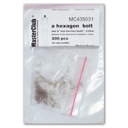  a hexagon standart bolt head, size S "on a turn-key basis" -0.4mm; diameter of the aperture for installation-0.3mm;200 pcs.