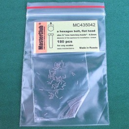  a hexagon flat bolt head, size S "on a turn-key basis" -0.5mm; diameter of the aperture for installation-0.4mm;180 pcs.