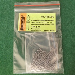  a hexagon bullet-proof bolt head, size S "on a turn-key basis" - 1.6mm; diameter of the aperture for installation-1.5mm;  100 pcs.