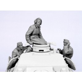 German tank crew №2.  Winter 1941-43.  Three figures. 
