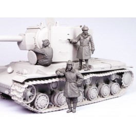 Soviet tank crew KV-2.  Winter 1939-44.  Three figures. 