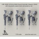 M249 Squad Automatic Weapon (SAW)  with long barrel, plastic stock and picatinny rail