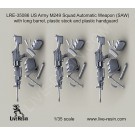 M249 Squad Automatic Weapon (SAW)  with long barrel, plastic stock and plastic handguard