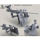 M2 Browning .50 Caliber Machine Gun on MK93 Machine Gun Mount with heavy pedestal, Bearing Sleeve Extension and S.A.G. (Save-A-Gunner) armour shield (window variant) and Surefire HellFighter Heavy Gun Weapon Light with Mk93 Cantilever Bracket, M2 NV sight