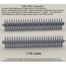 WWII - Modern US Army .50 M2 Ammunition Belt for 1/16 scale tanks: Tamiya - 56016 M26 Pershing T26E,  56014 M4 Sherman, 56032 M51 Super Sherman; Heng Long - M4A3 Sherman, M41A3 Walker Bulldog; Trumpeter  - 00911 M16 Half Track Multiple Gun Motor Carriage;