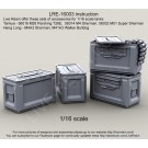 WWII US Army .50 M2 Ammunition Ammo Box Closed for 1/16 scale tanks: Tamiya - 56016 M26 Pershing T26E,  56014 M4 Sherman, 56032 M51 Super Sherman; Heng Long - M4A3 Sherman, M41A3 Walker Bulldog, 1/16 scale