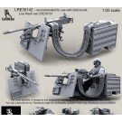 M3D/Dragon M-50 .50 Caliber Machine Gun, with 6000 round box and elastic feed chute, recommends for mount on SAG turret Live Resin set LRE35151