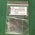  Slotted Hex Nuts, size S "on a turn-key basis" - 1.2mm; diameter of the aperture for installation-0.8mm;  120 pcs.