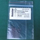  Slotted Hex Nuts on a washer, size S "on a turn-key basis" - 0.9mm; diameter of the aperture for installation-0.8mm;  130 pcs.