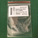  Slotted Hex Nuts on a washer, size S "on a turn-key basis" - 1.2mm; diameter of the aperture for installation-1.0mm;  120 pcs.
