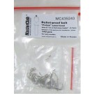 "Polish" cone-head  bullet-proof bolt, diameter of the head-0.7mm; diameter of the aperture for installation-0.5mm; 150 pcs.