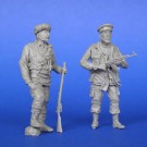 The mujaheddins with AK-47 and British Lee-Enfield rifle. Afghanistan. 2 figures 