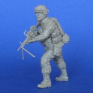 The modern American soldier with M249 machine gun