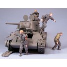 Escaping soviet tank crew.  Winter 42-45.  Two figures. 