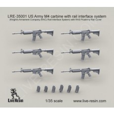 US Army M4 carbine with closed rail interface system Knight's Armament Company RAS