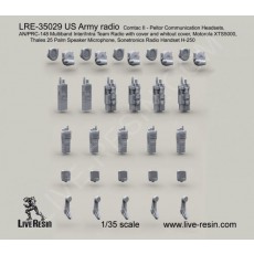 US Army AN-PRC-148 Multiband Inter-Intra Team Radio with and whitout cover, Thales 25 Palm Speaker Microphone, Comtac II - Peltor Communication Headsets, Sonetronics Radio Handset H-250, Motorola XTS5000