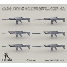 USSOCOM SCAR weapon system FN SCAR-H - Mk. 17 Standard Std and Standard Std with suppressor military SCAR-D-sd Advanced armament corp