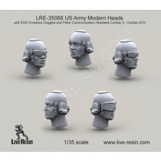 US Army Modern Heads with ESS Crossbow Goggles and Peltor Communication Headsets Comtac II - Comtac ACH