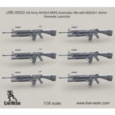 US Army M16A4 MWS Automatic rifle with M203A1 40mm Grenade Launcher