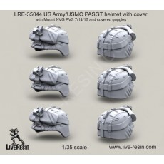 US Army PASGT helmet with cover with Mount NVG PVS 7/14/15 and covered goggles