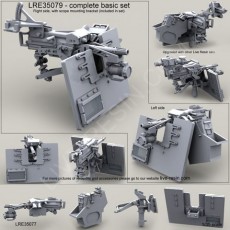 MK19-3 40mm Grenade Machine Gun on MK93 Machine Gun Mount with heavy pedestal and S.A.G. (Save-A-Gunner) armour shield (window variant) and Surefire HellFighter Heavy Gun Weapon Light with Mk93 Cantilever Bracket