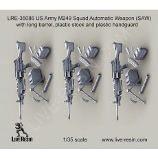 M249 Squad Automatic Weapon (SAW)  with long barrel, plastic stock and plastic handguard