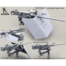 M2 Browning .50 Caliber Machine Gun on MK93 Machine Gun Mount with Bearing Sleeve pedestal, Bearing Sleeve Extension and classic GPK armour shield (with/without shield)
