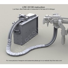 M134D 3000 Round Vehicle Magazine with Booster Assembly and ammunition feed chutes