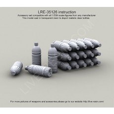Plastic water bottles (this model is made by transparent resin)