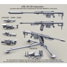 Barrett M82A1/107A1 .50 Caliber  (LRSR) on M3 tripod