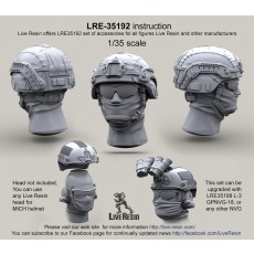 Covered MICH 2000 helmet with Helmet Rail System and Norotos universal NVG shroud