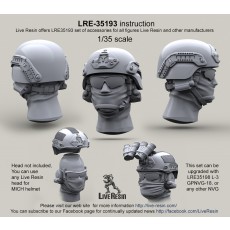 Uncovered MICH 2000 helmet with Helmet Rail System and Norotos universal NVG shroud