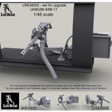 UH60/Mi-8/MI-17 Cargo Door M134D Mount. For Academy 2201 1/35 MH-60G Pave Hawk, Academy 2217 1/35 MH-60L  Black Hawk Direct Action Penetrator (DAP), Trumpeter 5102 1/35 Mi-8MT/Mi-17 models