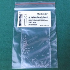  a spherical rivet, diameter of the head-0.4mm; diameter of the aperture for installation-0.3mm; 200 pcs.