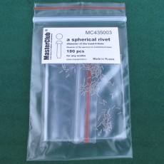  a spherical rivet, diameter of the head-0.6mm; diameter of the aperture for installation-0.4mm;180 pcs.