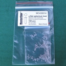  a flat spherical rivet, diameter of the head-0.7mm; diameter of the aperture for installation-0.5mm; 160 pcs.