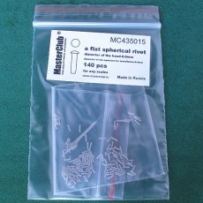  a flat spherical rivet, diameter of the head-0.8mm; diameter of the aperture for installation-0.6mm; 140 pcs.
