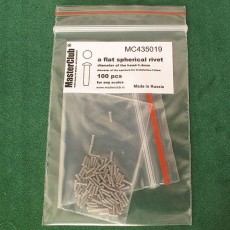  a flat spherical rivet, diameter of the head-1.4mm; diameter of the aperture for installation-1.0mm; 100 pcs.