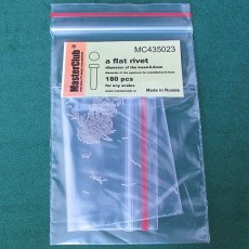  a flat rivet, diameter of the head-0.6mm; diameter of the aperture for installation-0.4mm; 180 pcs.