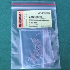  a flat rivet, diameter of the head-0.8mm; diameter of the aperture for installation-0.6mm; 140 pcs.