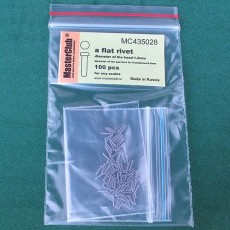  a flat rivet, diameter of the head-1.2mm; diameter of the aperture for installation-0.8mm; 100 pcs.