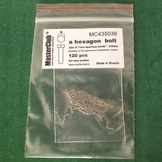  a hexagon standart bolt head, size S "on a turn-key basis" -0.9mm; diameter of the aperture for installation-0.6mm;120 pcs.